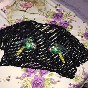 Net paradise crop top